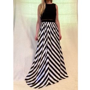 Silk Evening Dress with Insert